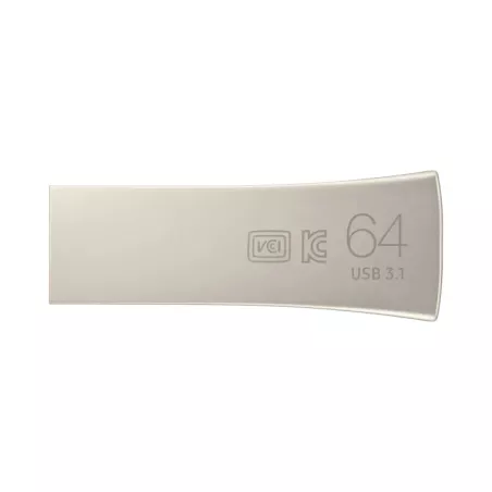 CLE USB SAMSUNG 64G USB 3.1 BAR PLUS - CHAMPAGNE SILVER VITESSE LECTURE JUSQU'A 300Mo/S MUF-64BE3/APC