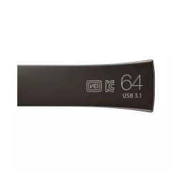 CLE USB SAMSUNG 64G USB 3.1 BAR PLUS - TITAN GRAY VITESSE LECTURE JUSQU'A 300Mo/S MUF-64BE4/APC