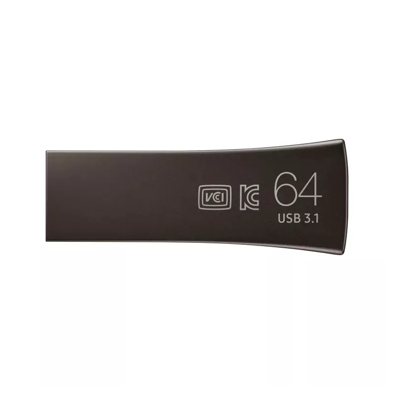 CLE USB SAMSUNG 64G USB 3.1 BAR PLUS - TITAN GRAY VITESSE LECTURE JUSQU'A 300Mo/S MUF-64BE4/APC