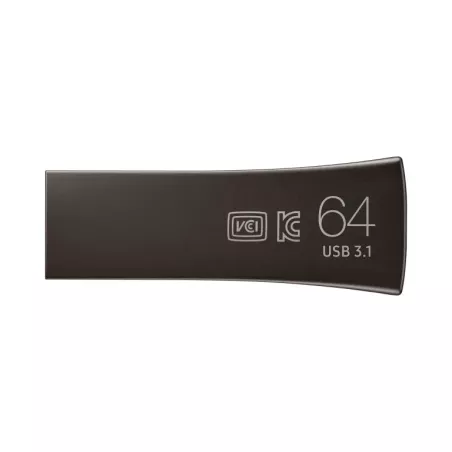 CLE USB SAMSUNG 64G USB 3.1 BAR PLUS - TITAN GRAY VITESSE LECTURE JUSQU'A 300Mo/S MUF-64BE4/APC