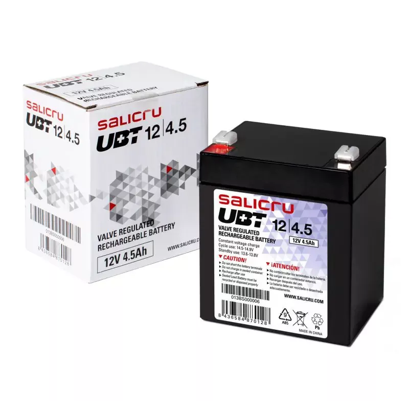 SALICRU BATTERIE UBT 12V/4,5Ah Technologie AGM Faible autodécharge 68 A (5s) Garantie 1 an 013BS000006
