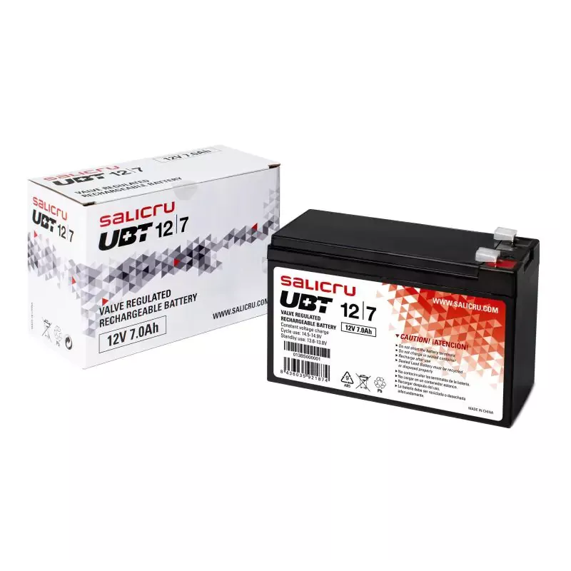SALICRU BATTERIE UBT 12V/7Ah Technologie AGM Faible autodecharge 105 A (5s) Garantie 1 an 013BS000001