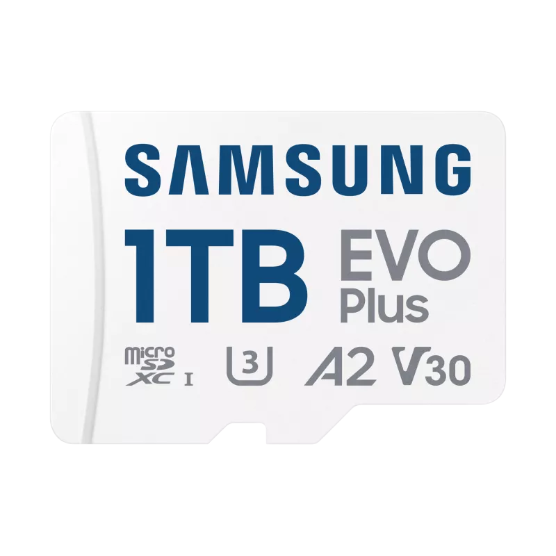 CARTE MEMOIRE SAMSUNG 1TO MICRO SD EVO PLUS 2024 avec adaptateur SD classe 10 Lecture 160 Mo/s Ecriture 160 Mo/s MB-MC1T0SA/EU