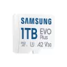 CARTE MEMOIRE SAMSUNG 1TO MICRO SD EVO PLUS 2024 avec adaptateur SD classe 10 Lecture 160 Mo/s Ecriture 160 Mo/s MB-MC1T0SA/EU
