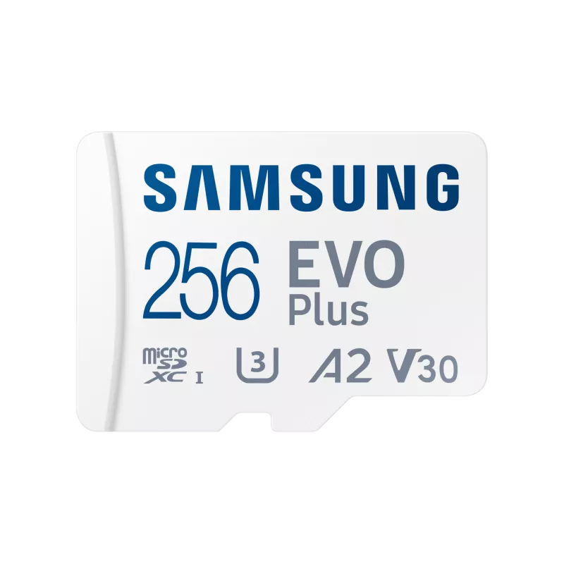 CARTE MEMOIRE SAMSUNG 256G MICRO SD EVO PLUS 2024 avec adaptateur SD classe 10 Lecture 160 Mo/s Ecriture 160 Mo/s MB-MC256SA/EU