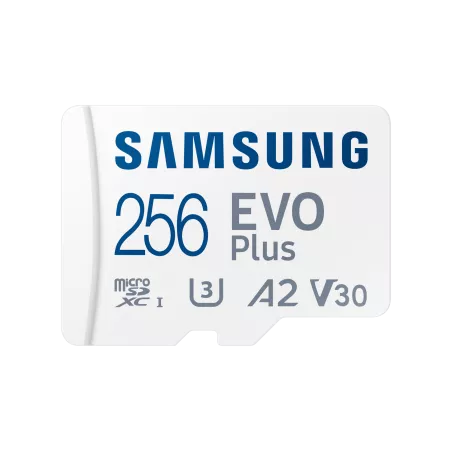 CARTE MEMOIRE SAMSUNG 256G MICRO SD EVO PLUS 2024 avec adaptateur SD classe 10 Lecture 160 Mo/s Ecriture 160 Mo/s MB-MC256SA/EU