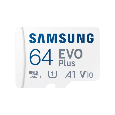 CARTE MEMOIRE SAMSUNG 64G MICRO SD EVO PLUS 2024 avec adaptateur SD classe 10 Lecture 160 Mo/s Ecriture 160 Mo/s MB-MC64SA/EU