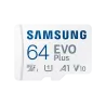 CARTE MEMOIRE SAMSUNG 64G MICRO SD EVO PLUS 2024 avec adaptateur SD classe 10 Lecture 160 Mo/s Ecriture 160 Mo/s MB-MC64SA/EU