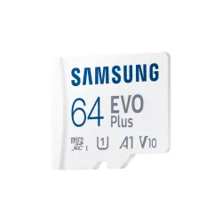 CARTE MEMOIRE SAMSUNG 64G MICRO SD EVO PLUS 2024 avec adaptateur SD classe 10 Lecture 160 Mo/s Ecriture 160 Mo/s MB-MC64SA/EU
