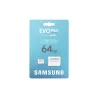 CARTE MEMOIRE SAMSUNG 64G MICRO SD EVO PLUS 2024 avec adaptateur SD classe 10 Lecture 160 Mo/s Ecriture 160 Mo/s MB-MC64SA/EU