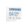 CARTE MEMOIRE SAMSUNG 64G MICRO SD EVO PLUS 2024 avec adaptateur SD classe 10 Lecture 160 Mo/s Ecriture 160 Mo/s MB-MC64SA/EU