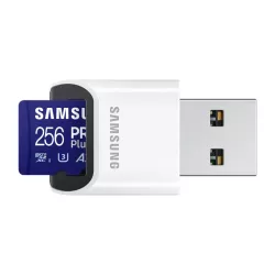 CARTE MEMOIRE SAMSUNG 256 Go MICRO-SD PRO PLUS avec lecteur USB Classe 10 / MB-MD256SB/WW