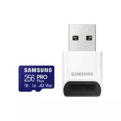 CARTE MEMOIRE SAMSUNG 256 Go MICRO-SD PRO PLUS avec lecteur USB Classe 10 / MB-MD256SB/WW