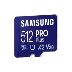 CARTE MEMOIRE SAMSUNG 512G MICRO SD PRO PLUS 2023 avec adaptateur SD 4K classe 10 Lecture 180 Mo/s Ecriture 130 Mo/s…