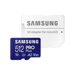 CARTE MEMOIRE SAMSUNG 512G MICRO SD PRO PLUS 2023 avec adaptateur SD 4K classe 10 Lecture 180 Mo/s Ecriture 130 Mo/s…