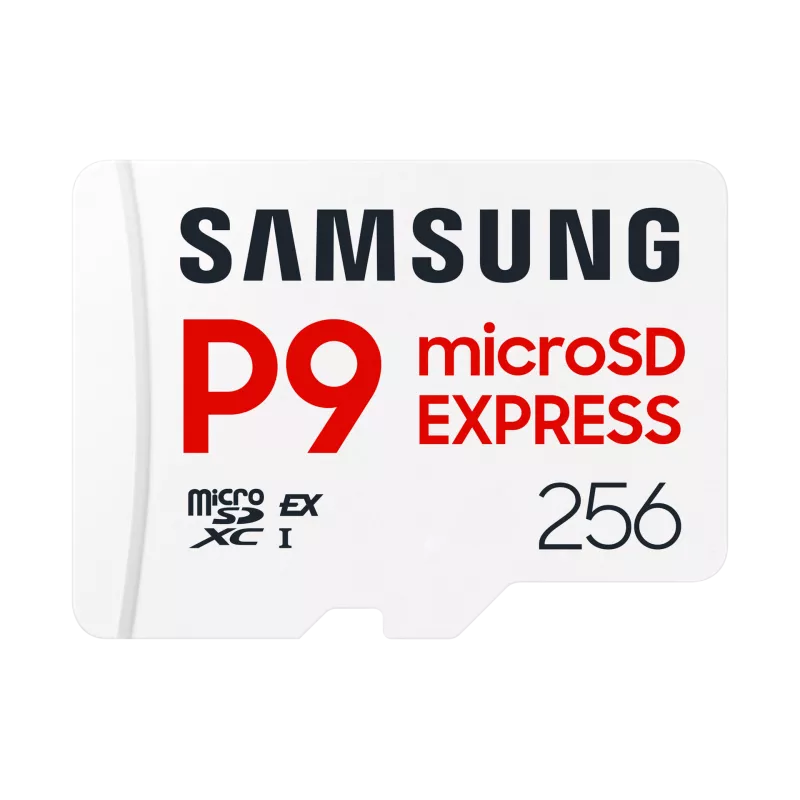 Carte mémoire Samsung 256G Micro SDXC P9 express classe U3 V30 A1 PCIe Gen3.0x1 NVMe 1.3 Lecture SD Express 800 Mo/s UHS-I 90…