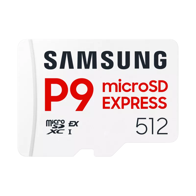 Carte mémoire Samsung 512G Micro SDXC P9 express classe U3 V30 A1 PCIe Gen3.0x1 NVMe 1.3 Lecture SD Express 800 Mo/s UHS-I 90…