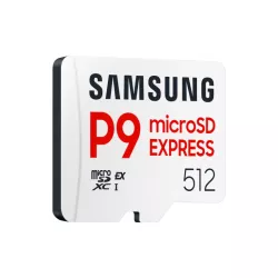Carte mémoire Samsung 512G Micro SDXC P9 express classe U3 V30 A1 PCIe Gen3.0x1 NVMe 1.3 Lecture SD Express 800 Mo/s UHS-I 90…