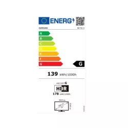 ECRAN SAMSUNG 75'' LFD 4K BE75D-H 16h/7j 3840x2160 300cd/m2 RJ45 2xHDMI USB Application Business TV Tizen 8.0 LH75BEDHLGUXEN