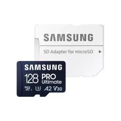 CARTE MEMOIRE SAMSUNG 128 Go MICRO-SD Pro Ultimate Classe 10 Lecture 200 Mo/s Ecriture 130 Mo/s MB-MY128SA/WW
