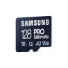 CARTE MEMOIRE SAMSUNG 128 Go MICRO-SD PRO Ultimate avec lecteur USB Classe 10 Lecture 200 Mo/s Ecriture 130 Mo/s MB-MY128SB/WW