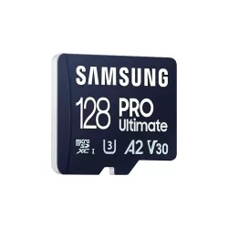 CARTE MEMOIRE SAMSUNG 128 Go MICRO-SD PRO Ultimate avec lecteur USB Classe 10 Lecture 200 Mo/s Ecriture 130 Mo/s MB-MY128SB/WW