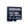 CARTE MEMOIRE SAMSUNG 128 Go MICRO-SD PRO Ultimate avec lecteur USB Classe 10 Lecture 200 Mo/s Ecriture 130 Mo/s MB-MY128SB/WW
