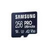 CARTE MEMOIRE SAMSUNG 256 Go MICRO-SD PRO Ultimate avec lecteur USB Classe 10 Lecture 200 Mo/s Ecriture 130 Mo/s MB-MY256SB/WW