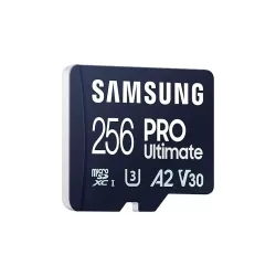 CARTE MEMOIRE SAMSUNG 256 Go MICRO-SD PRO Ultimate avec lecteur USB Classe 10 Lecture 200 Mo/s Ecriture 130 Mo/s MB-MY256SB/WW