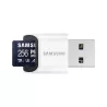 CARTE MEMOIRE SAMSUNG 256 Go MICRO-SD PRO Ultimate avec lecteur USB Classe 10 Lecture 200 Mo/s Ecriture 130 Mo/s MB-MY256SB/WW