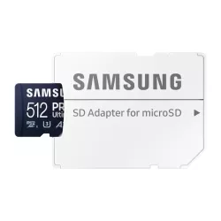 CARTE MEMOIRE SAMSUNG 512 Go MICRO-SD Pro Ultimate Classe 10 Lecture 200 Mo/s Ecriture 130 Mo/s MB-MY512SA/WW