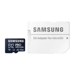 CARTE MEMOIRE SAMSUNG 512 Go MICRO-SD Pro Ultimate Classe 10 Lecture 200 Mo/s Ecriture 130 Mo/s MB-MY512SA/WW