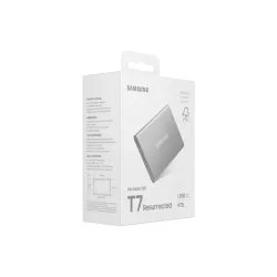 SSD EXT SAMSUNG T7 Resurrected 4000G Gris clair USB 3.2 Gen 2 Lecture Jusqu'à 1050 Mo/s Ecriture Jusqu'à 1000 Mo/s MU-PD4T0G/WW