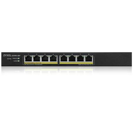 Zyxel GS1915-8 - Switch Smart hybrid - 8 x 10/100/1000 PoE 60 Watt 802.3at.