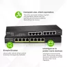 Zyxel GS1915-8 - Switch Smart hybrid - 8 x 10/100/1000 PoE 60 Watt 802.3at.