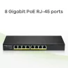Zyxel GS1915-8 - Switch Smart hybrid - 8 x 10/100/1000 PoE 60 Watt 802.3at.