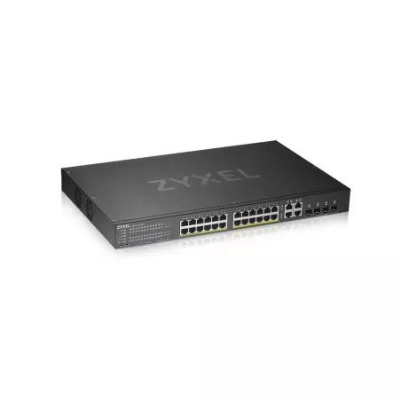 Zyxel GS1920-24HPV2 - Switch Smart Administrable 24 ports Gbps RJ45 PoE+ - 4 ports Gbps combo (RJ45/SFP) - budget PoE 375 Watt…