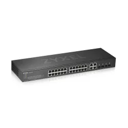 Zyxel GS1920-24V2 - Switch Smart Administrable 24 ports Gbps RJ45 - 4 ports Gbps combo (RJ45/SFP) - rackable - fanless…