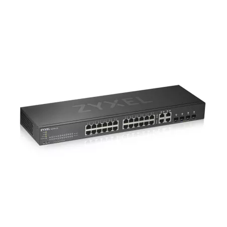 Zyxel GS1920-24V2 - Switch Smart Administrable 24 ports Gbps RJ45 - 4 ports Gbps combo (RJ45/SFP) - rackable - fanless…
