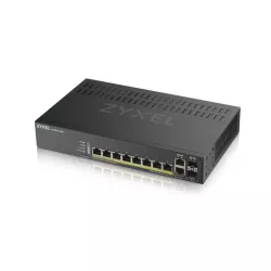 Zyxel GS1920-8HPV2 - Switch Smart Administrable 8 ports Gbps RJ45 PoE+ - 2 ports Gbps combo (RJ45/SFP) - budget PoE 130 W…