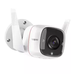 Caméra de sécurité Tapo WiFi Extérieure 3MP stockage 128Go 2.4GHz 2 antennes externes 1 port Ethernet Détectionmouvement…