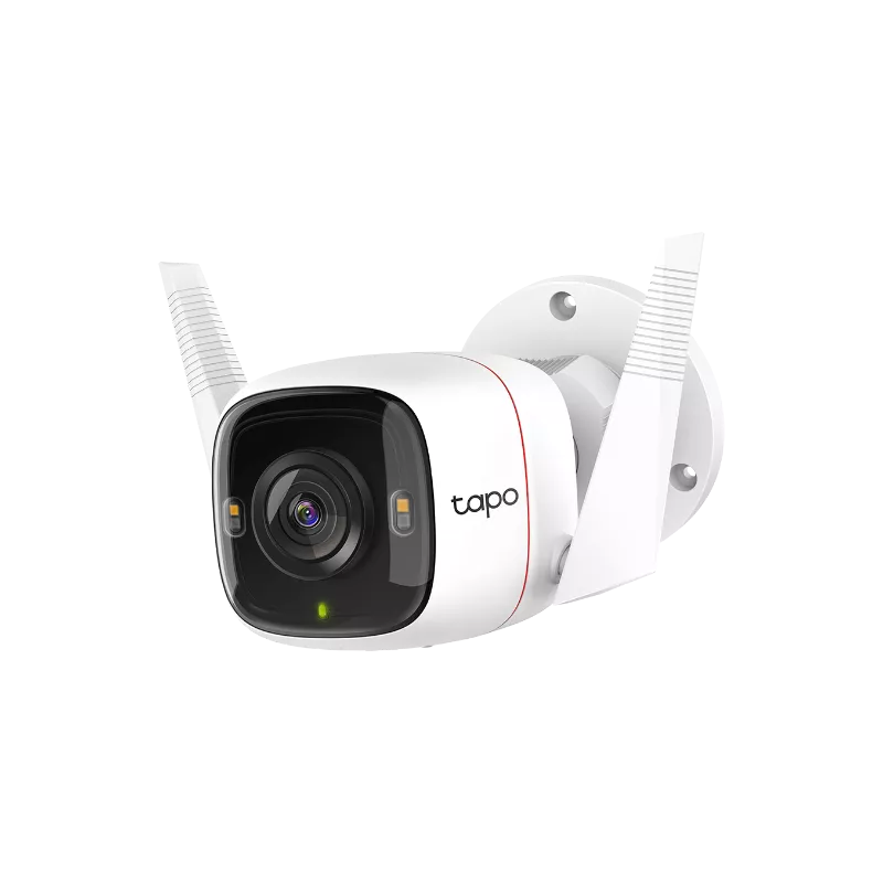 Caméra de sécurité Tapo WiFi Extérieure 2K 4MP 2,4 GHz stockage 256 Go IP66 Détection de mouvement et notifi Alarme sonore…