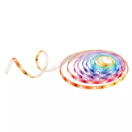 Bande LED WiFi Connectée Multicolore LED extra blanches ruban 5m adhésif 3M Apple HomeKit pris en charge 50 zones de couleurs…