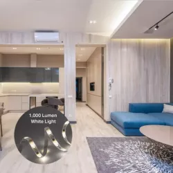 Bande LED WiFi Connectée Multicolore LED extra blanches ruban 5m adhésif 3M Apple HomeKit pris en charge 50 zones de couleurs…