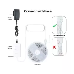 Bande LED WiFi Connectée Multicolore LED extra blanches ruban 5m adhésif 3M Apple HomeKit pris en charge 50 zones de couleurs…