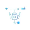 Caméra de sécurité Tapo WiFi Extérieure 2K 3MP 2,4 GHz stockage 128 Go IP66 Filaire ou sans fil Détection mouvement…