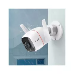 Caméra de sécurité Tapo WiFi Extérieure 2K 3MP 2,4 GHz stockage 128 Go IP66 Filaire ou sans fil Détection mouvement…