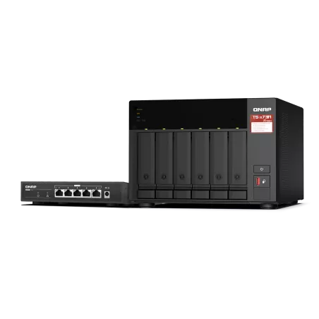 Special bundle: Nas Qnap TS-673A-SW5T + Switch 2,5GbE QSW-1105-5T
