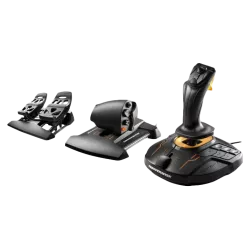 THRUSTMASTER T16000M FCS FLIGHT PACK PC Joystick T16000M + Manette des gaz TWCS + Palonnier TFRP métal Technologies SMART et…