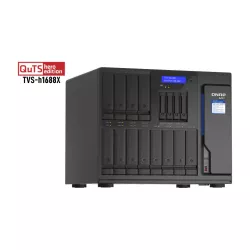 Serveur NAS QuTS hero de bureau Qnap TVS-h1688X-W1250-32G - Xeon W-1250 - 32 Go Ram - 16x2.5/3.5, 4x2.5 SATA 6Gbps - Single…
